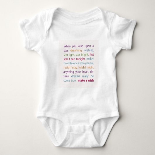 Wünsche Baby Strampler (Vorderseite)
