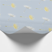 Wünsche Blau-gelbe weiße Leuchte Blume Geschenkpapier (Ecke)