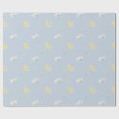 Wünsche Blau-gelbe weiße Leuchte Blume Geschenkpapier (Flach)