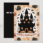 Wünsche Custom Happy Halloween Feiertagskarte (Vorne/Hinten)