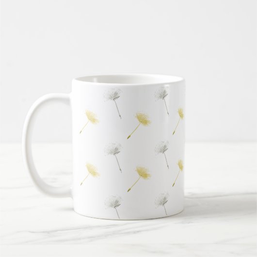 Wünsche Dandelion-Blume Kaffeetasse (Links)