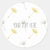 Wünsche Dandelion-Blume Runder Aufkleber (Vorderseite)