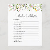 Wünsche der Wildblumen für die Babykarte (Vorderseite)