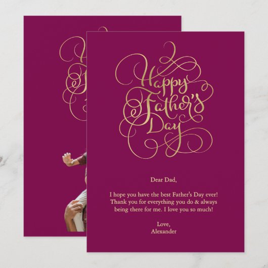 Wünsche des Vaters Einladung (Vorne/Hinten)