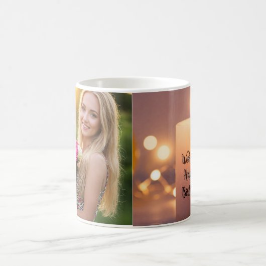 wünsche dir glücklichen Geburtstag Kaffeetasse (Mittel)