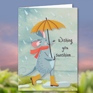Wünsche dir Sonnenschein durch den Regen Inspirier Karte
