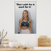Wünsche es dir nicht, Arbeite dafür Poster (Küche)