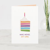 Wünsche essen Cake Card Karte (Vorderseite)