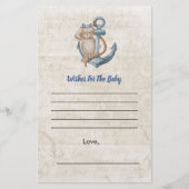 Wünsche für Baby Ahoy Es ist ein Boy Nautical Them (Vorderseite)