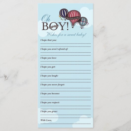 Wünsche für Baby - Baby Showcard (Vorderseite)