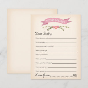 Wünsche für Baby - Baby Showcard Einladung