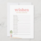 Wünsche für Baby Beach Surf Baby Showspiel Einladung (Vorderseite)