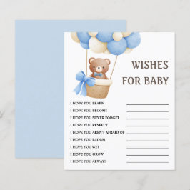 Wünsche für Baby | Bear Balloon Baby Showspiel