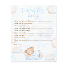 Wünsche für Baby Bear Blue Baby Duschgame