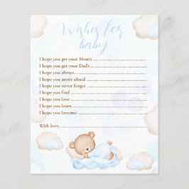 Wünsche für Baby Bear Blue Baby Duschgame