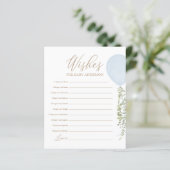 Wünsche für Baby Blue Balloon Baby Showspiel (Stehend Vorderseite)