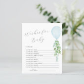 Wünsche für Baby Blue Balloon Baby Showspiel (Stehend Vorderseite)