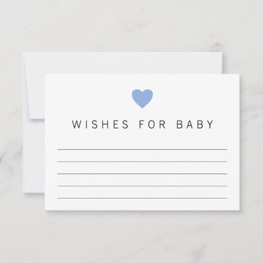 Wünsche für Baby Blue Boy Duschkarte RSVP Karte (Vorderseite)