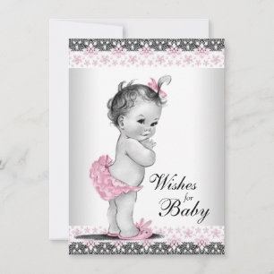 Wünsche für Baby Card Baby Girl Dusche Hinweiskarte