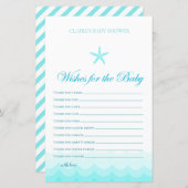 Wünsche für Baby Card - Baby Showspiel (Vorne/Hinten)