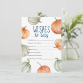 Wünsche für Baby Card, Wunschkarte Baby Dusche Karte (Stehend Vorderseite)