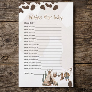 Wünsche für Baby Cowboy rustikale Howdy-Baby-Party
