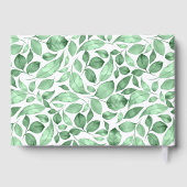 Wünsche für Baby | Elegante Foliage Baby Shower Gästebuch (Rückseite)