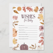 Wünsche für Baby, Fall Baby Wünsche Einladung (Vorderseite)