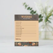 Wünsche für Baby Fall Pumpkin Boys Baby Dusche Postkarte (Stehend Vorderseite)