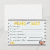 Wünsche für Baby Hinweiskarte (Vorne/Hinten)