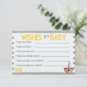 Wünsche für Baby Hinweiskarte (Stehend Vorderseite)