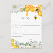 Wünsche für Baby | Hummelbiene Begleitkarte (Vorderseite)