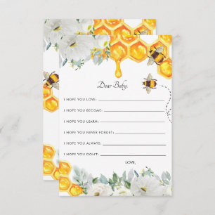 Wünsche für Baby   Hummelbiene Begleitkarte