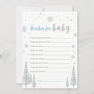 Wünsche für Baby-Karte, Blaues Jungen-Baby-Party-S Einladung