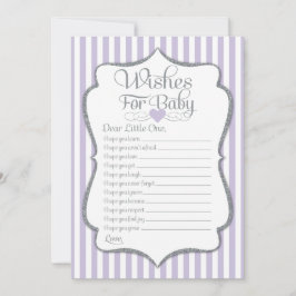 Wünsche für Baby Lavender Lilac Baby Showspiel Einladung