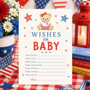 Wünsche für Baby Mädchen Karte