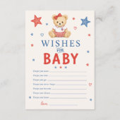 Wünsche für Baby Mädchen Karte (Vorderseite)