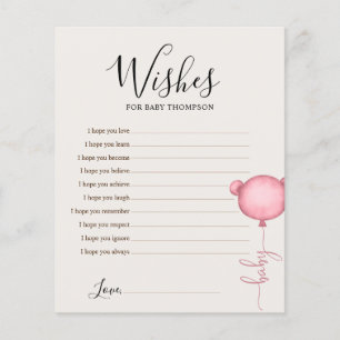 Wünsche für Baby Pink Beary Niedlich Baby Showspie