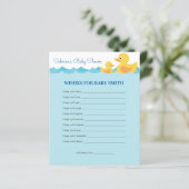 Wünsche für Baby Rubber Duck Theme Babydusche (Stehend Vorderseite)