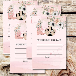 Wünsche für Baby Saddup Western Cowgirl Thema