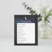 Wünsche für Baby Showgame Card Einladung (Stehend Vorderseite)