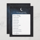 Wünsche für Baby Showgame Card Einladung (Vorne/Hinten)