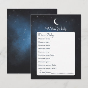 Wünsche für Baby Showgame Card Einladung