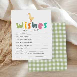 Wünsche für Baby Silly Goose Gingham-Baby-Party