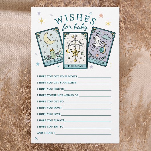 Wünsche für Baby-Tarot-Kinderdusche Flyer