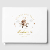 Wünsche für Baby! Teddy Bear & Airplane Gästebuch (Vorderseite)