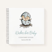Wünsche für Baby Watercolor Bird Baby Shower Guest Notizblock (Vorderseite)