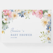 Wünsche für Baby! Wildblume, Babydusche Gästebuch (Vorderseite)