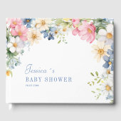 Wünsche für Baby! Wildblume, Babydusche Gästebuch (Vorderseite)