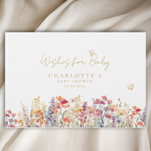 Wünsche für Baby! Wildblume Gästebuch